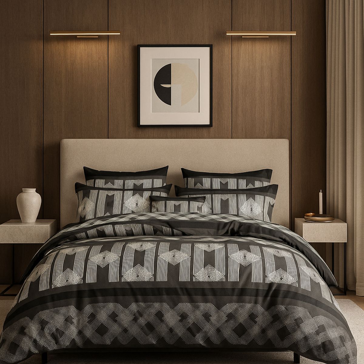 ARMONIA - Sábana Plaza y Media Plazas 800 Hilos Diseño Americano 831