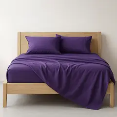 ARMONIA - Juego de Sábana 2½ King 800 Hilos Liso Rojo v10