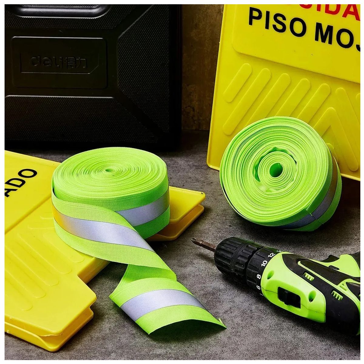 GENERICO - Cinta Reflectiva Dia Noche De Tela Ancho 5cm Largo 100m