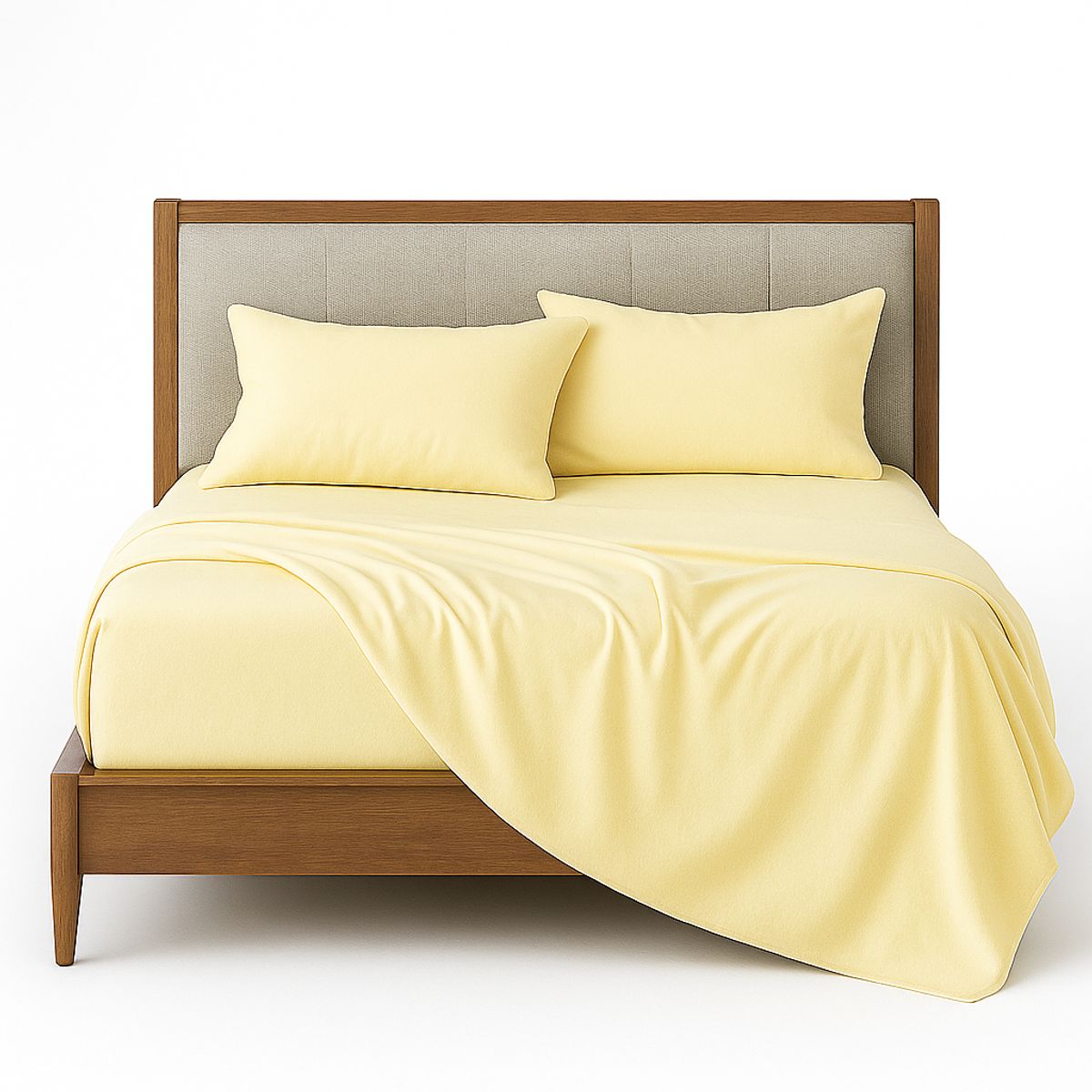 ARMONIA - Juego de Sábana 2½ King 800 Hilos Liso Amarillo v8