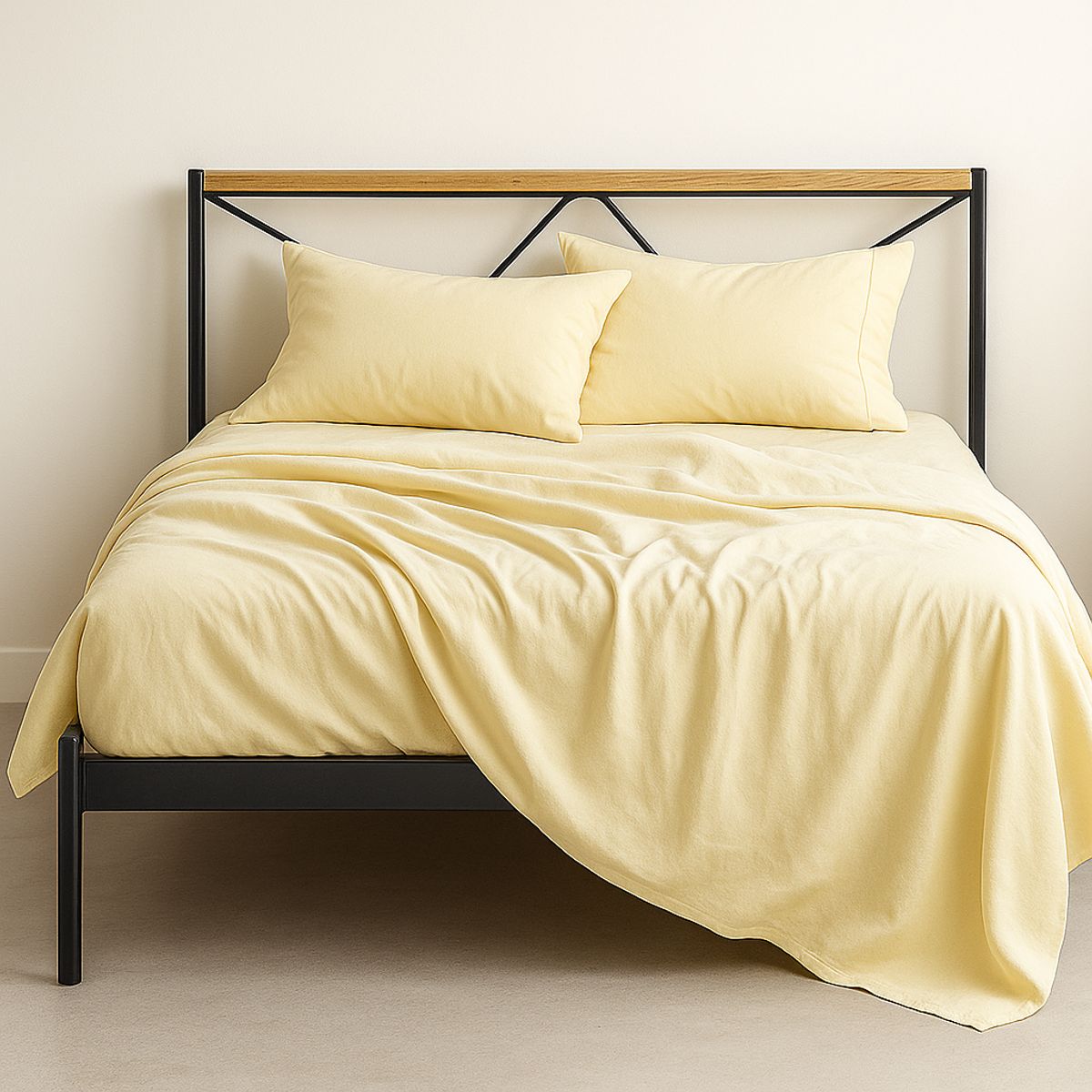 ARMONIA - Sábana 1½  Plazas 800 Hilos Liso Amarillo v11 7EF