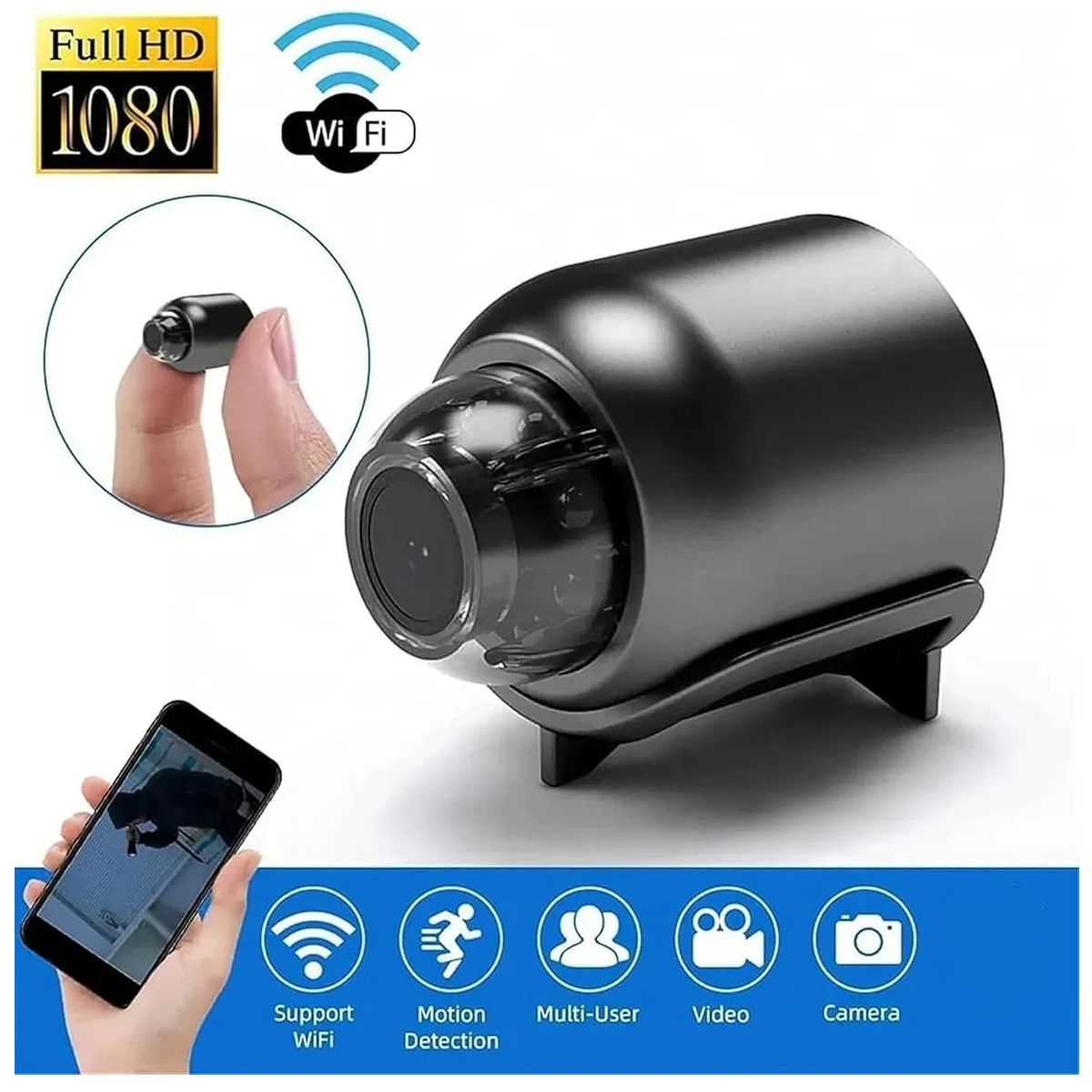GENERICO - Nocturna Ip Wifi De Micro Mini Cámara Inalámbrica De Visión