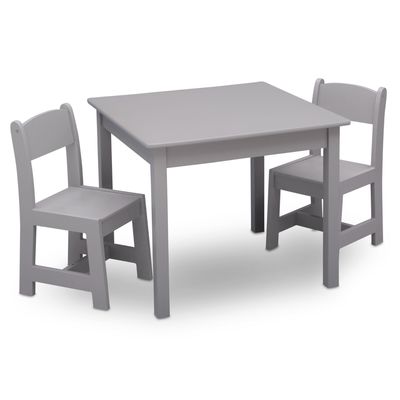 Imagen 2 del producto Juego de mesa y 2 sillas infantil gris