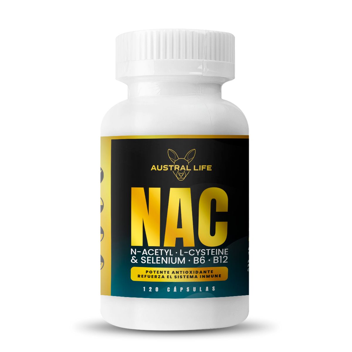 GENERICO - N-Acetil Cisteína (NAC) + Vitamina B - 120 Cápsulas - Austral Life