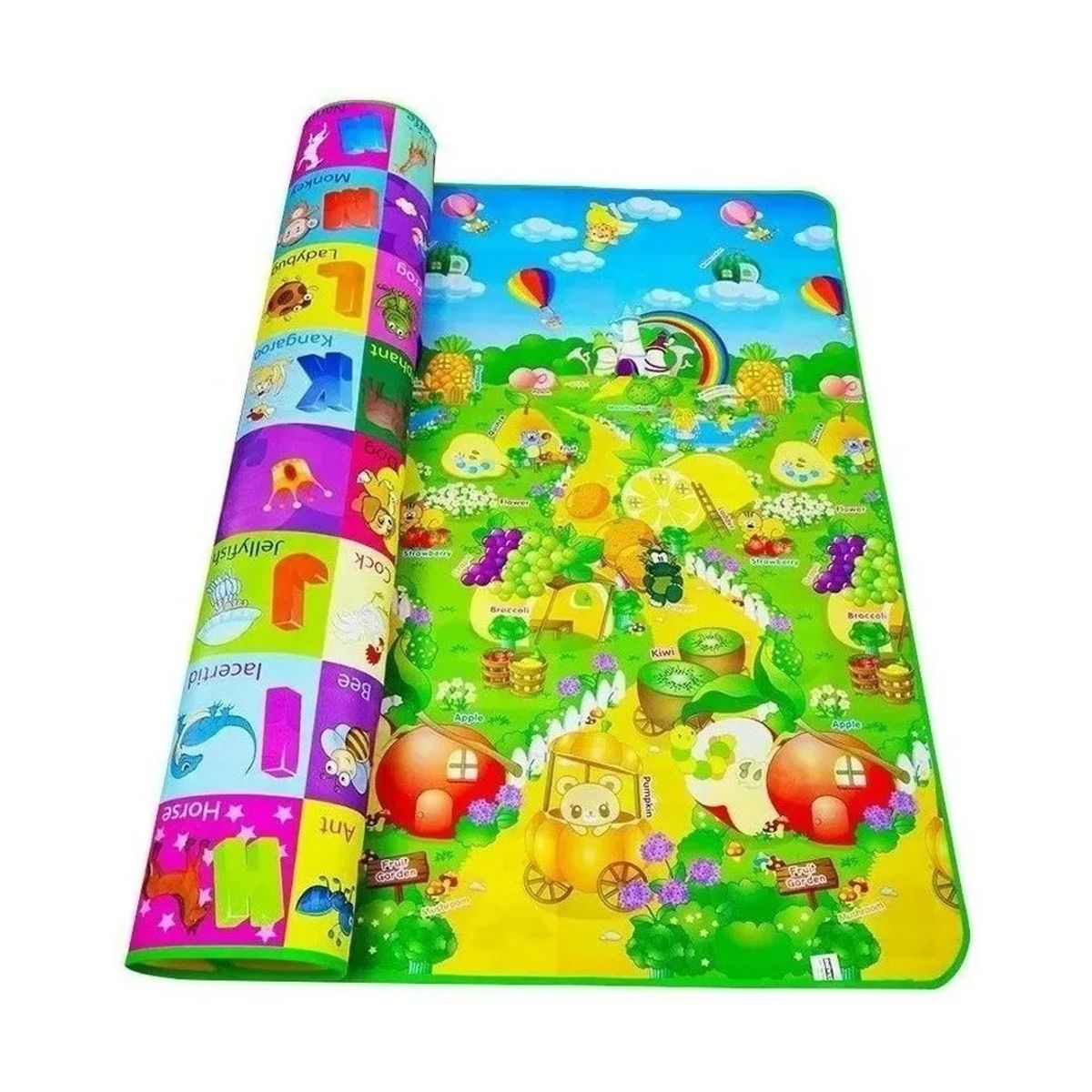 NO LOGO - Alfombra Antigolpes Para Niños Bebes 180x150 Diseño 2 Lados