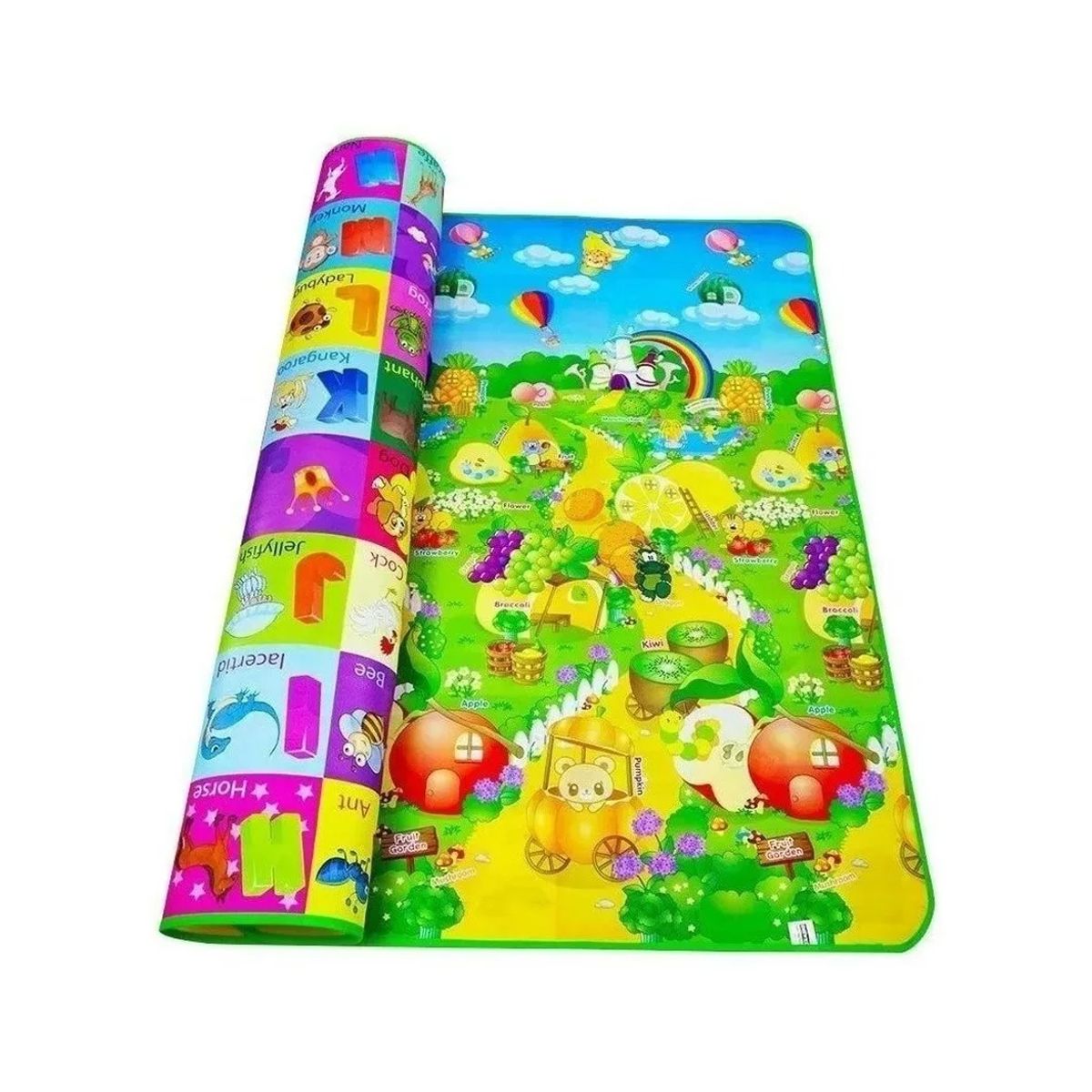 NO LOGO - Alfombra Antigolpes Para Niños Bebes 180x150 Diseño 2 Lados