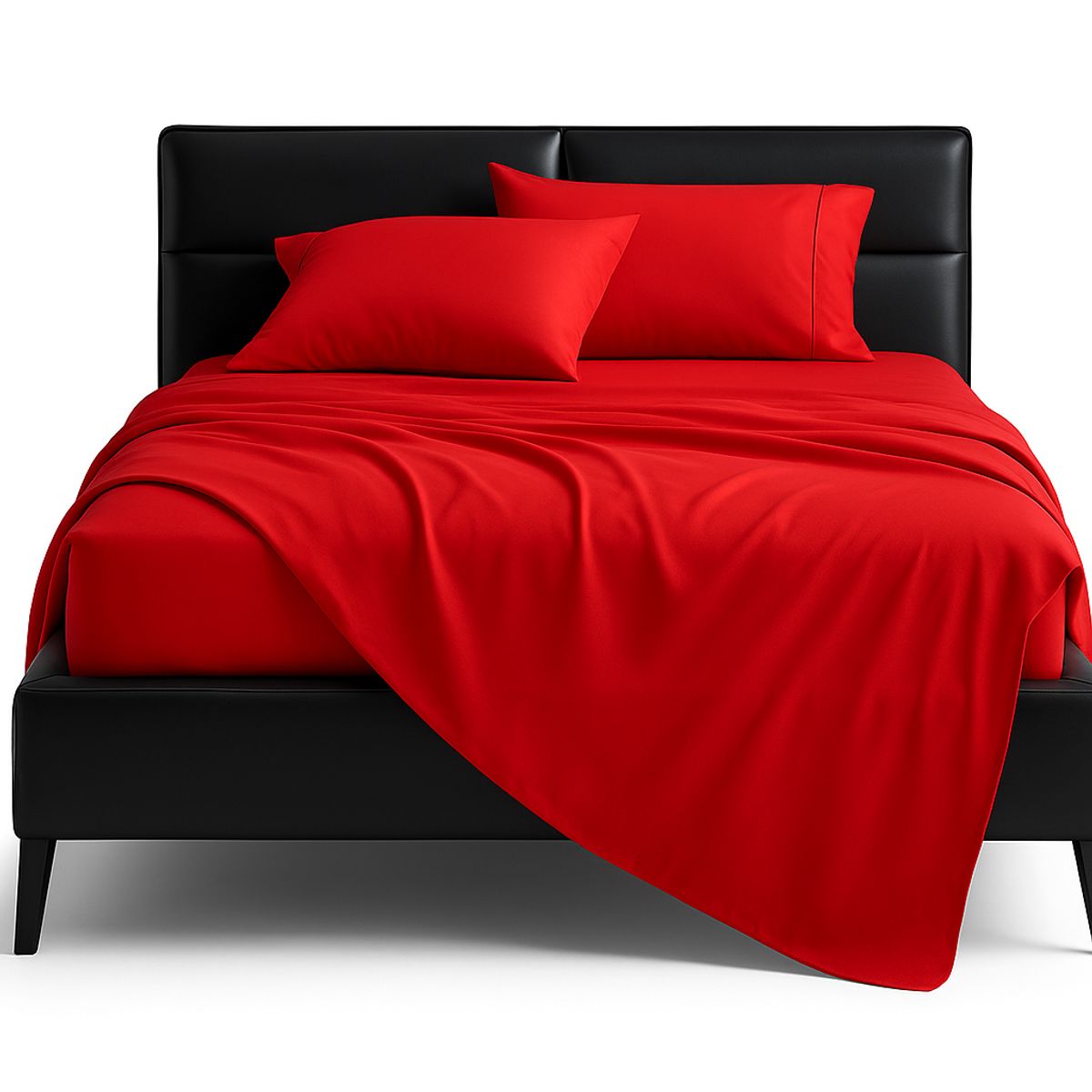 ARMONIA - Sábana 1½  Plazas 800 Hilos Liso Rojo v10 7EF