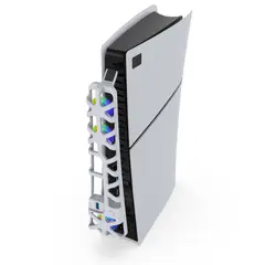 DOBE - Ventilador para PS5 Slim - Enfriamiento INTELIGENTE, 3 Modos, Luz RGB, Color Blanco