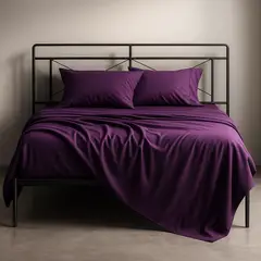 ARMONIA - Sábana 1½ Plazas 800 Hilos Liso Rojo v7 7EF