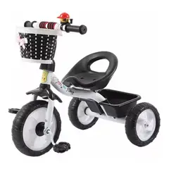 NO LOGO - Triciclo Bicicleta Infantil Metálico Negro