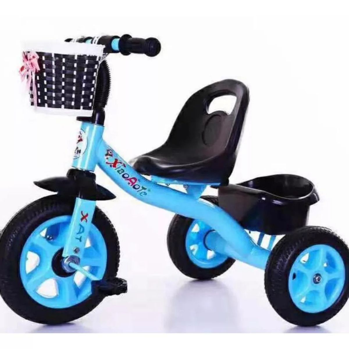 NO LOGO - Triciclo Bicicleta Infantil Metálico Azul