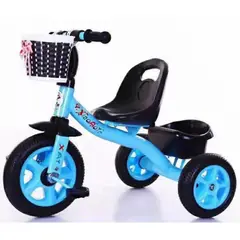 NO LOGO - Triciclo Bicicleta Infantil Metálico Azul