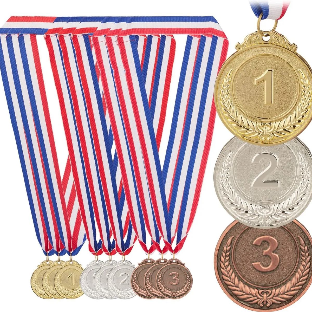 GENERICO - 12 Metal Winner Gold Silver Bronze Deportivas Award Medals