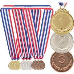 GENERICO - 12 Metal Winner Gold Silver Bronze Deportivas Award Medals