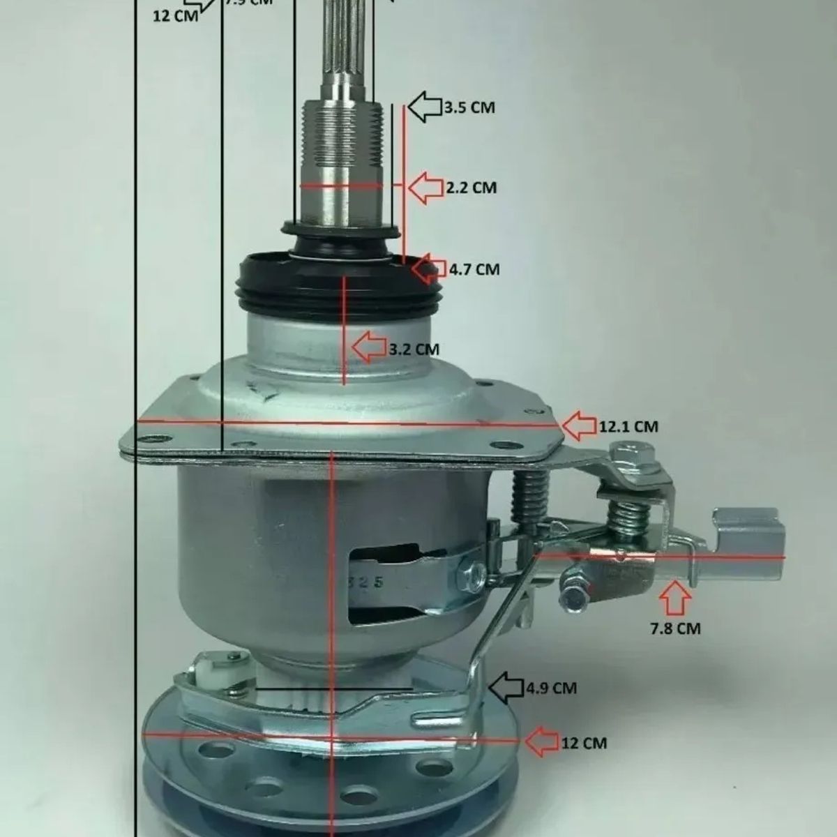 KUANGYE - Mecanismo Lavadora Compatible con LG Smart Inverter Correa Plana 6 A 7.5 Kg