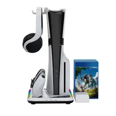 DOBE - Base de Carga y Enfriamiento para PS5 / PS5 Slim / PS5 Pro Luz RGB