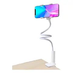 KUANGYE - Soporte Porta Celular 360 Flexible Mesa Escritorio Blanco