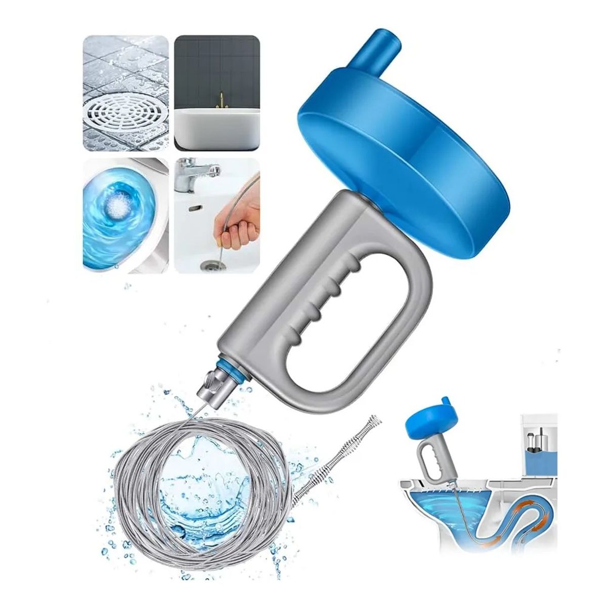 Destapador Cañería Sonda Para Sopapos Alcantarillado ,10 M, marca GENERICO - Foto Principal