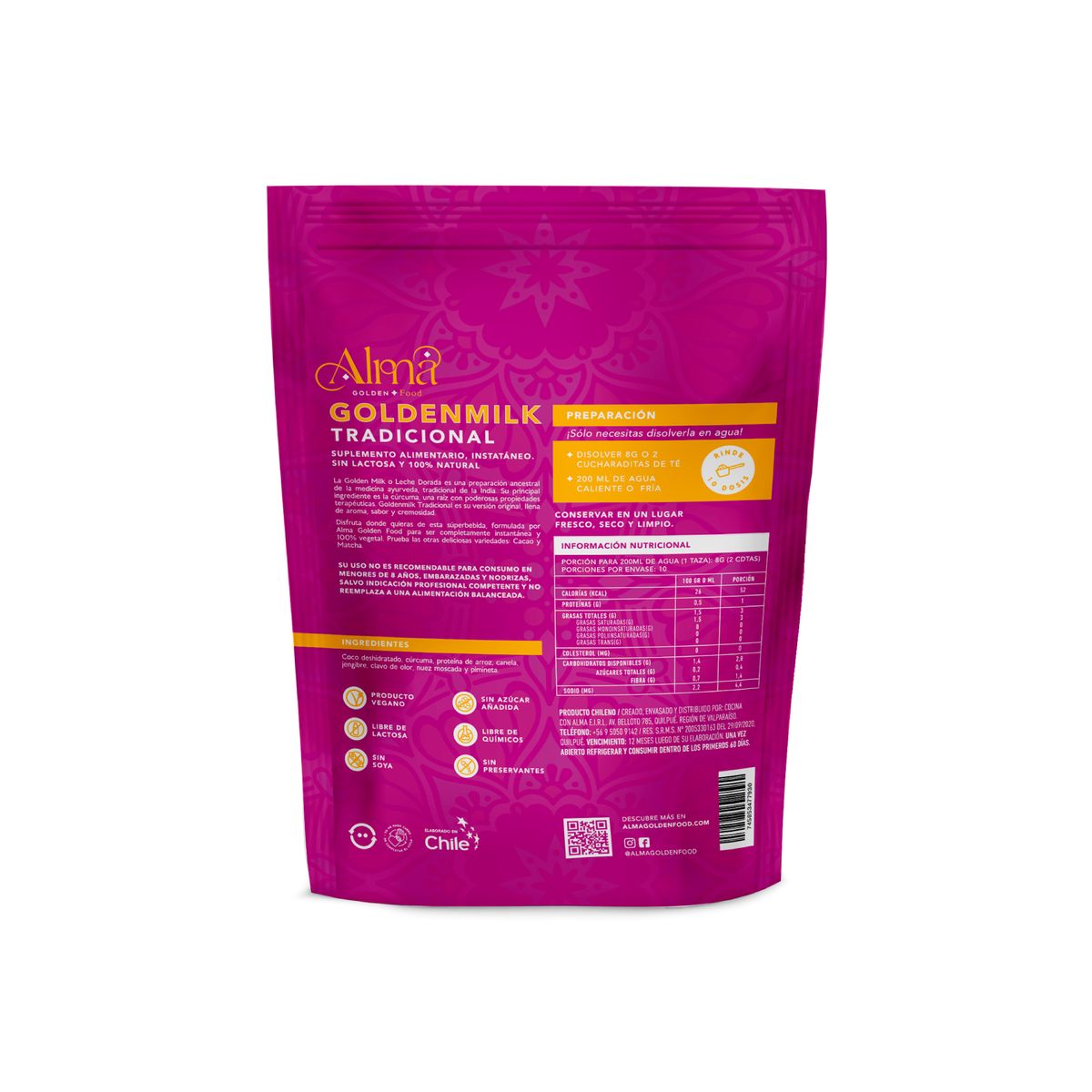 GENERICO - Goldenmilk Tradicional Dorada 80g Alma Golden