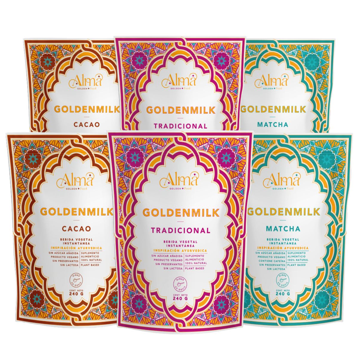 GENERICO - Pack x3 Goldenmilk Dorada 240g Alma Golden