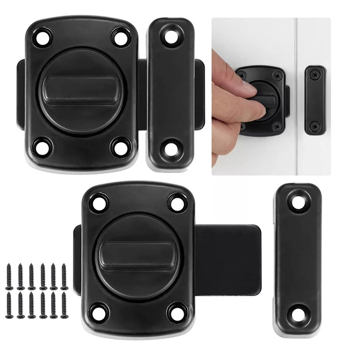 KINDA NICE - 2u Cerraduras De Puerta Para Baño Inodoro Gabinete Turn