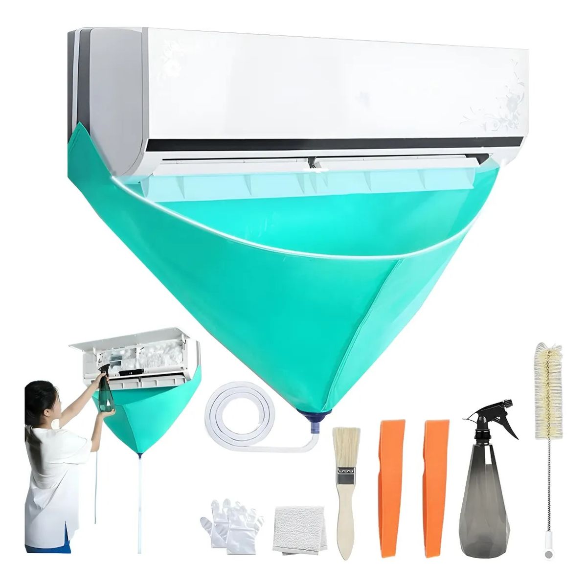 GENERICO - Kit Limpieza De Aire Acondicionado Completo Con Herramientas