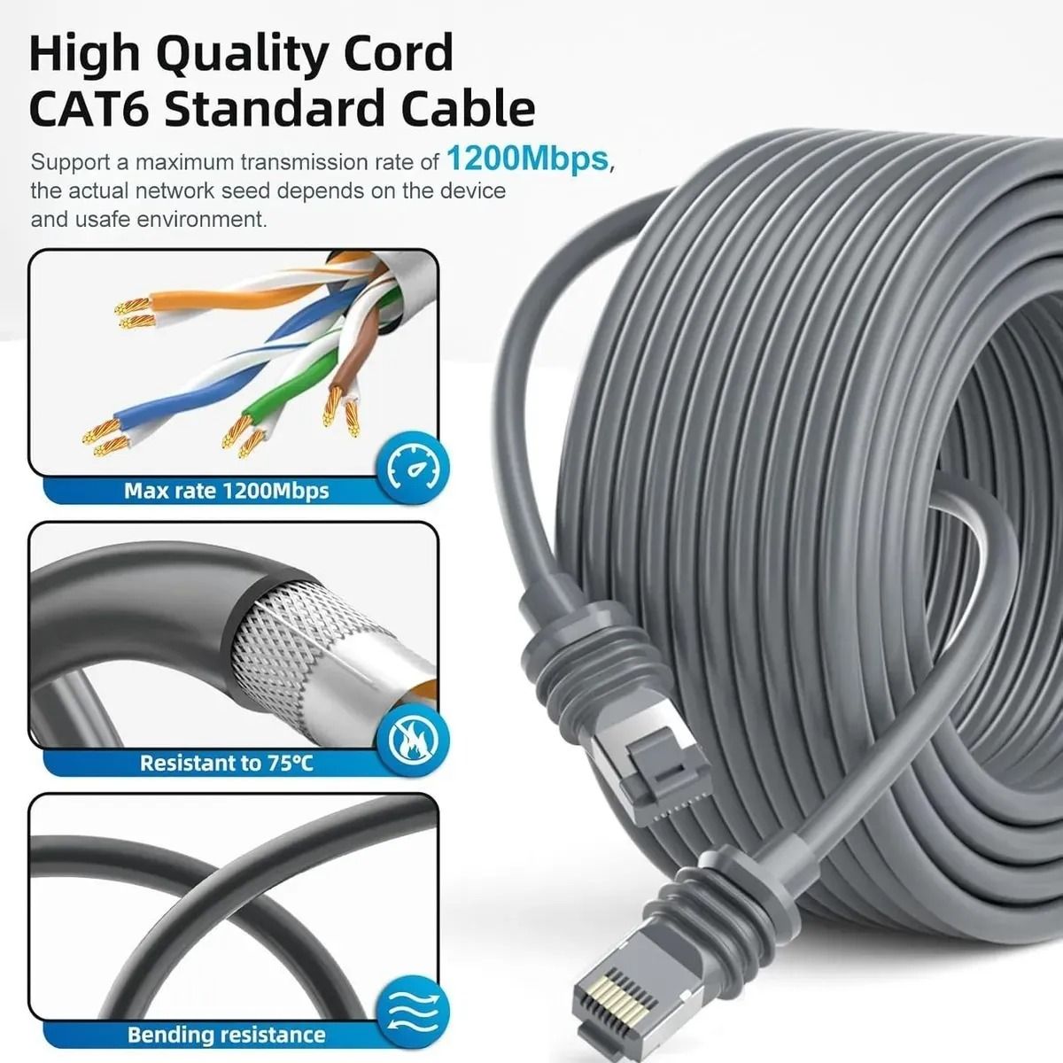 GENERICO - Cable Ethernet Para Starlink Estándar V4 Gen3 De 30 Metros (100 Pies)