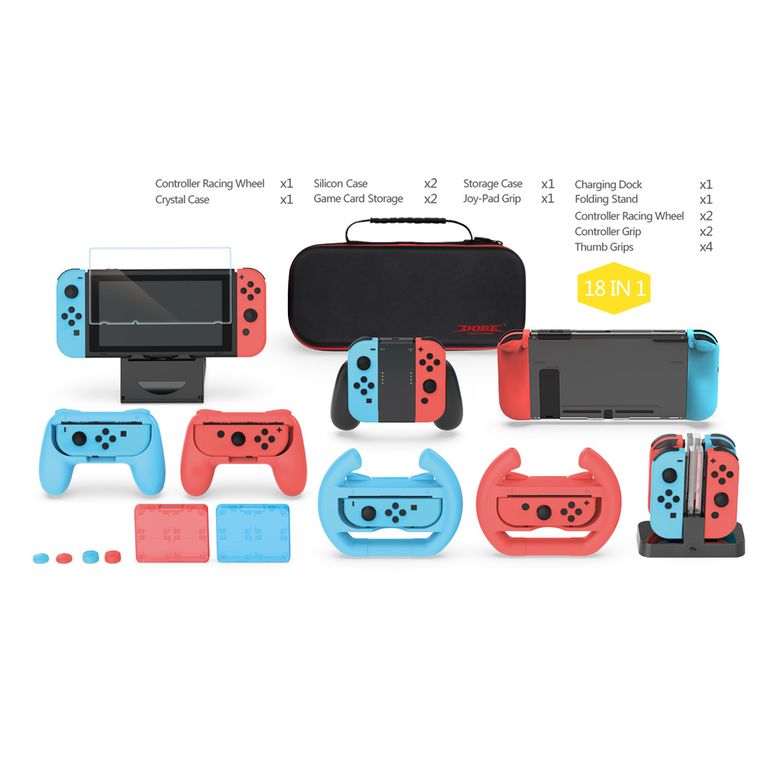 DOBE Kit Gamer 18 en 1 para Nintendo Switch