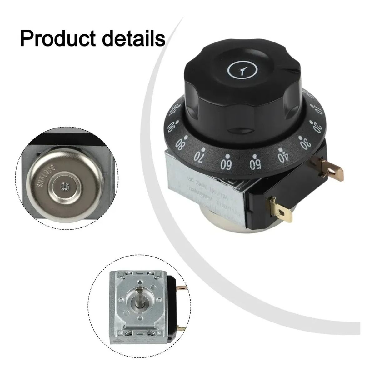 GENERICO - Timer Temporizador Electrico 120 Mins Interruptor Para Horno