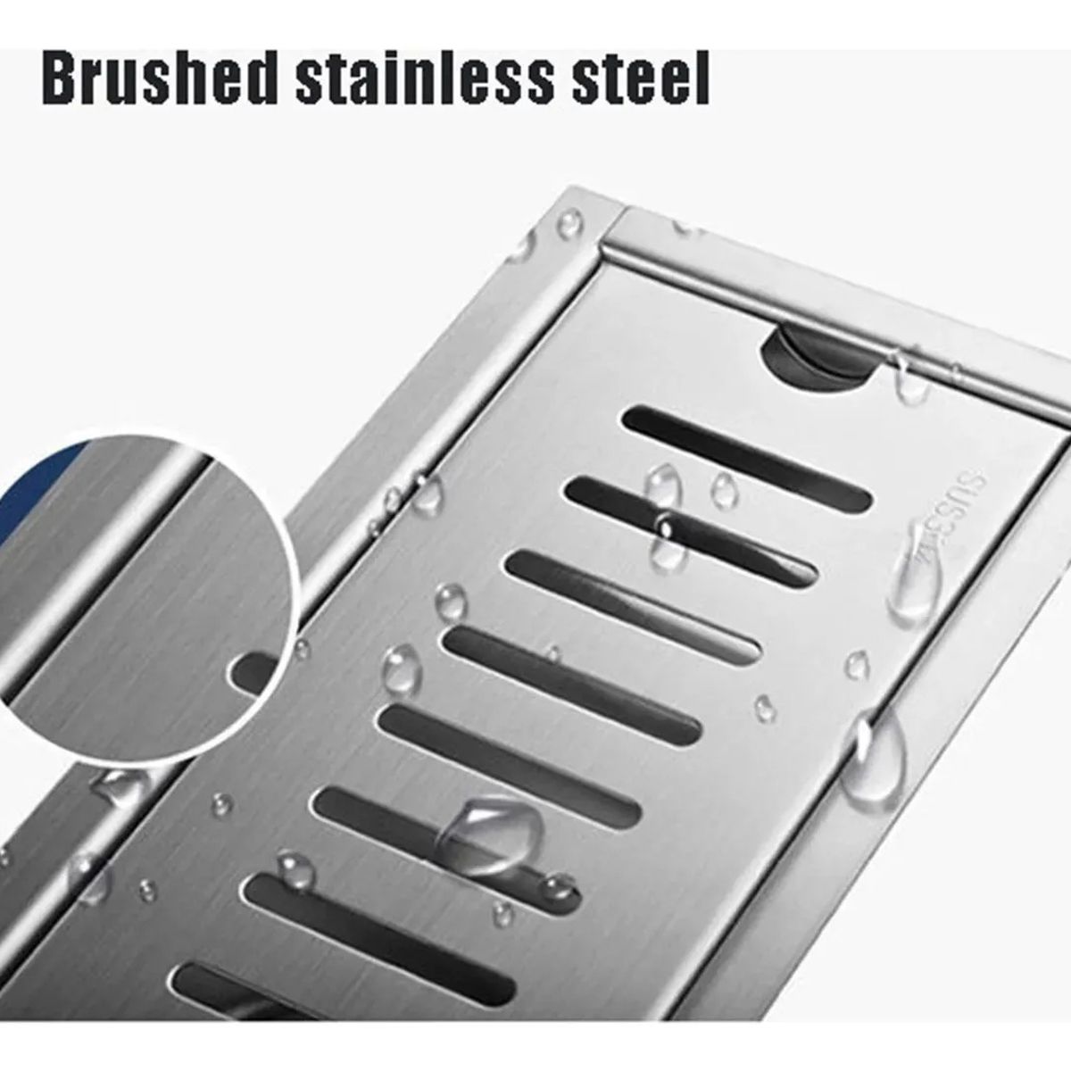 GENERICO - Rejilla De Cubierta Drenaje Piso Ducha Acero Inoxid 10×50cm