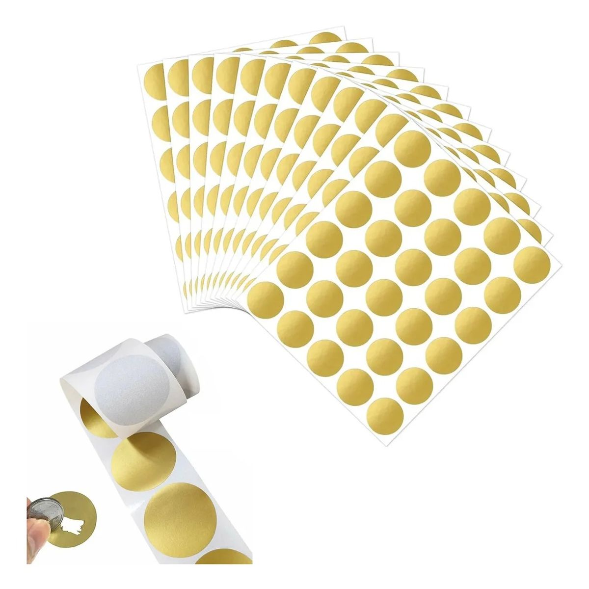 GENERICO - 300 Stickers Raspe Y Gana,etiquetas Autoadhesivas Rascables