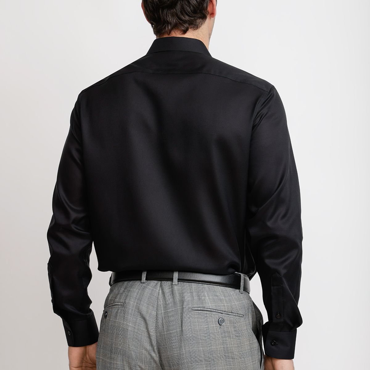 TRIAL - Camisa Hombre Formal Popelina Travel Essential Negro