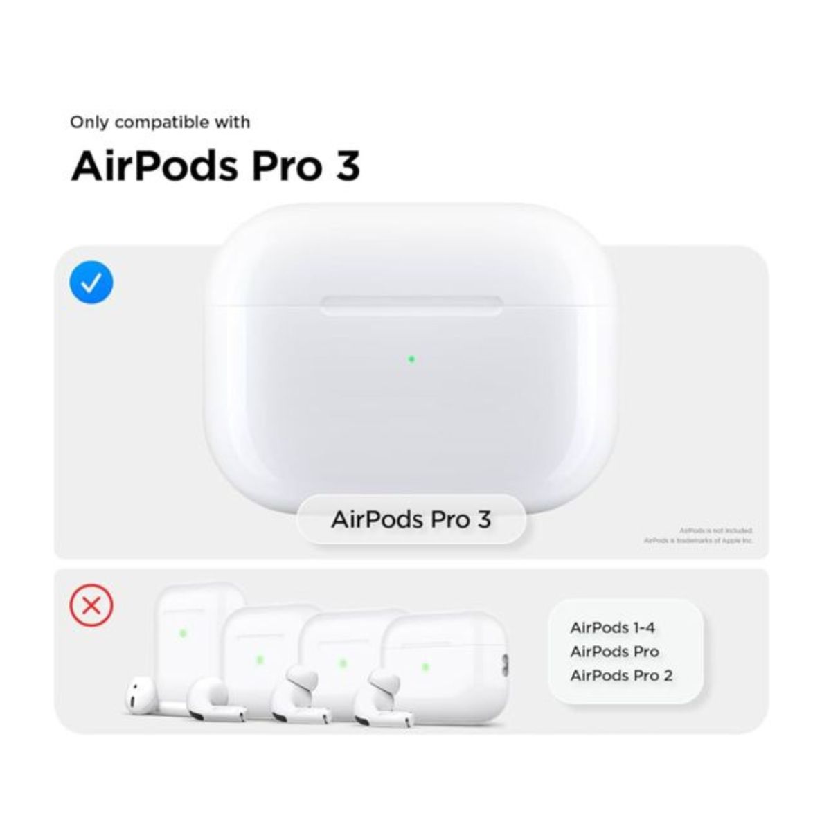 GENERICO - Carcasa Funda Transparente Brillante Para AirPods Pro 3