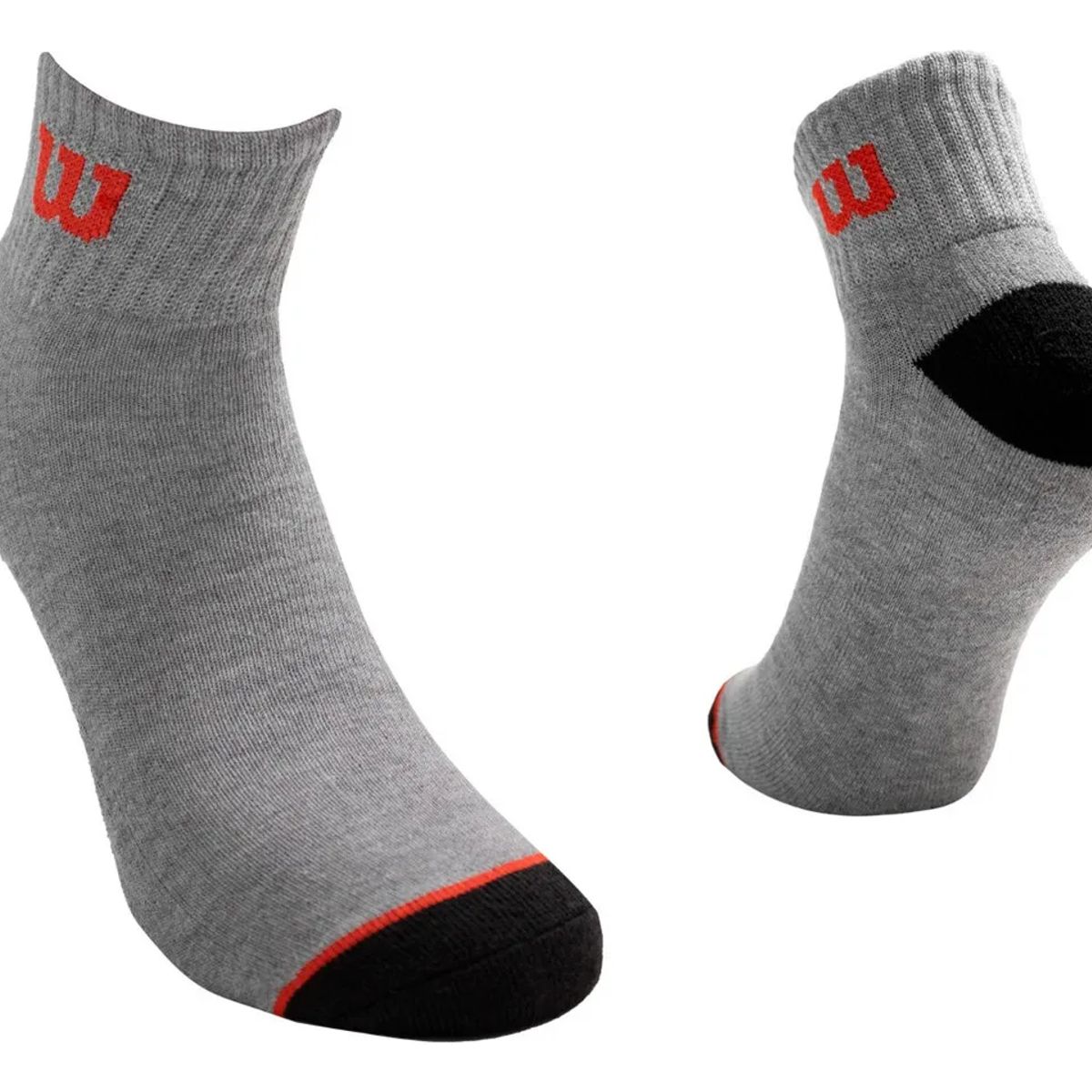 WILSON - Calcetines Wilson 3 Pack Hombre Quarter Reforzados Gris Talla 40 a 44