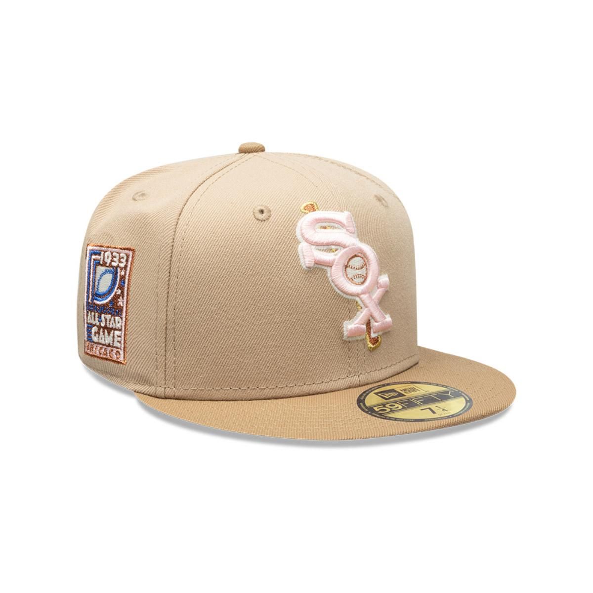 NEW ERA - Gorra 59Fifty Chicago White Sox Pink Khaki Beige
