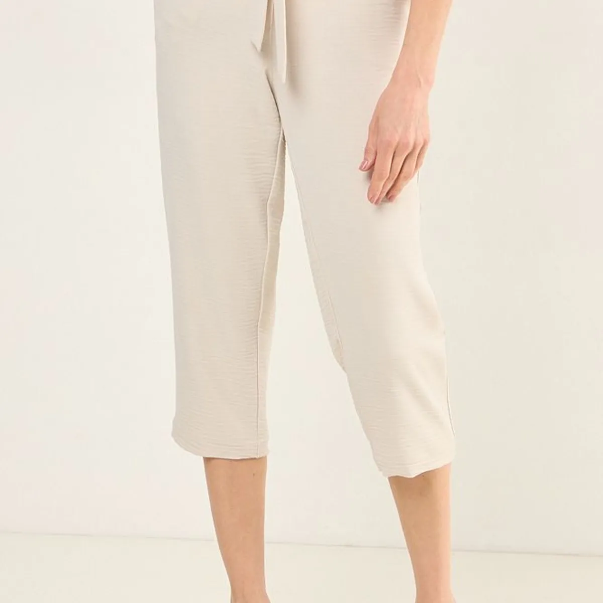 MA GRIFFE - Capri Con Elastico Mujer Beige Magriffe