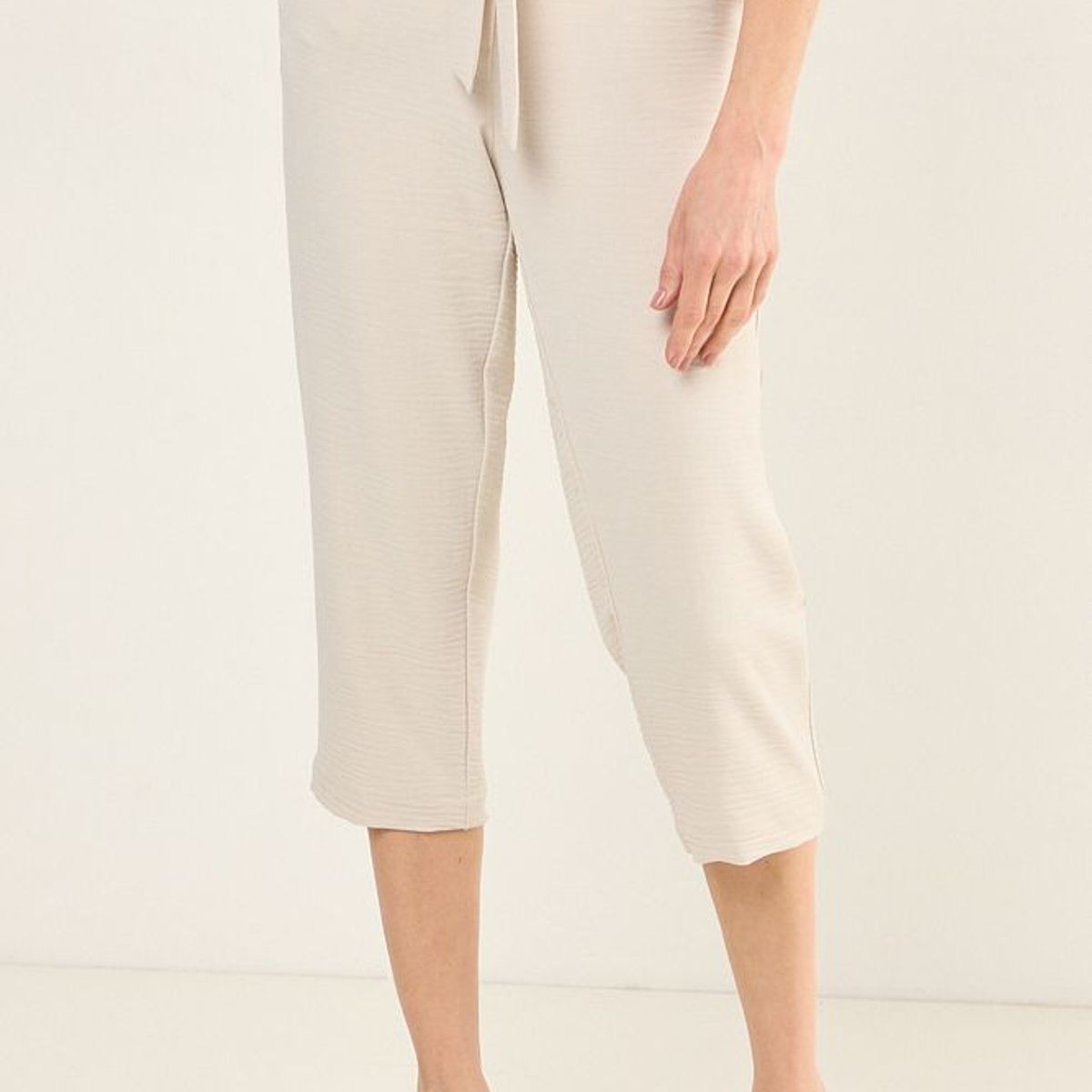 MA GRIFFE - Capri Con Elastico Mujer Beige Magriffe