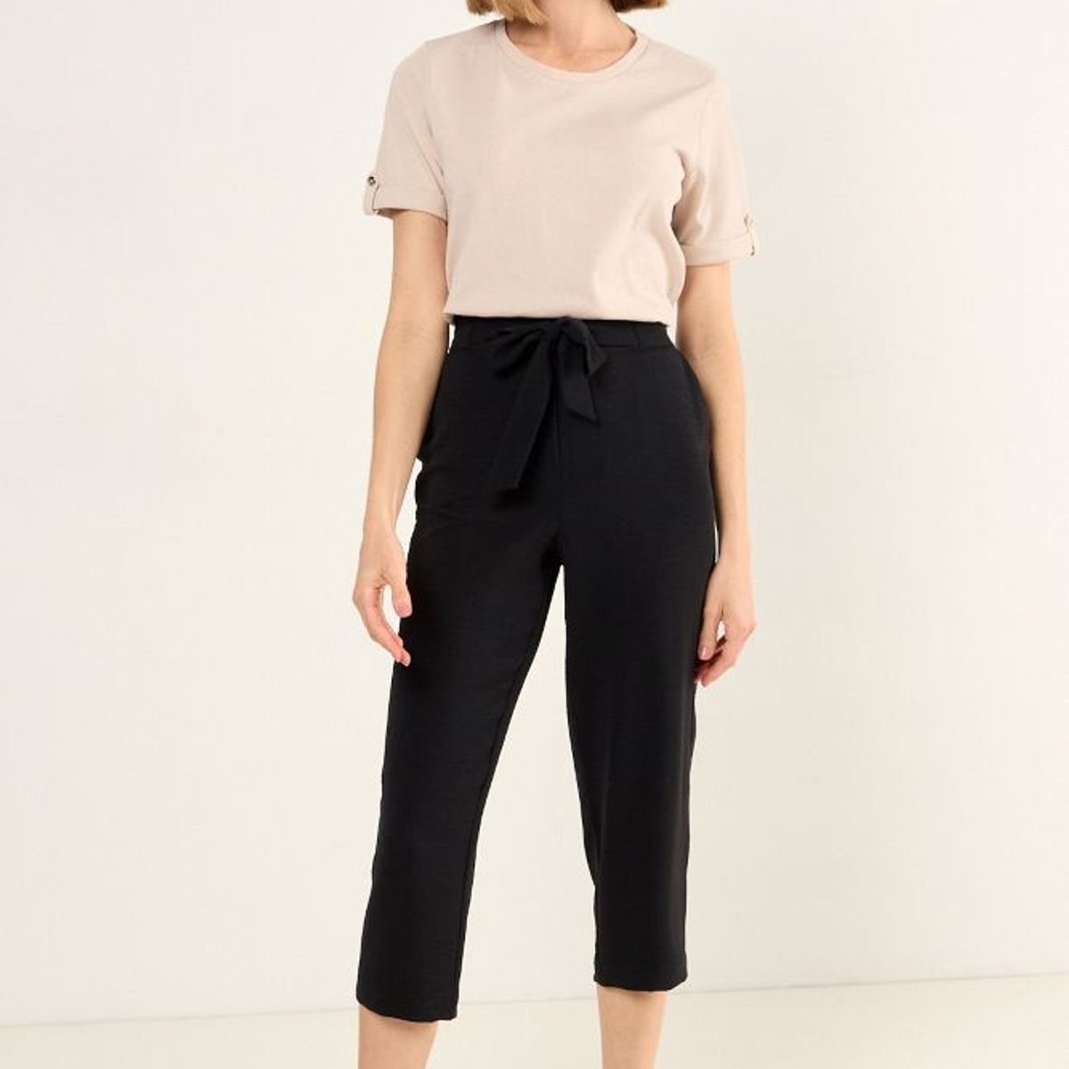 MA GRIFFE - Capri Con Elastico Mujer Negro Magriffe