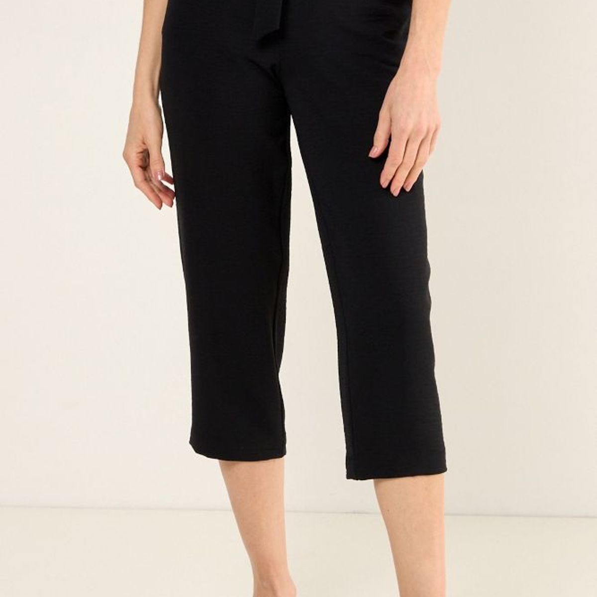 MA GRIFFE - Capri Con Elastico Mujer Negro Magriffe