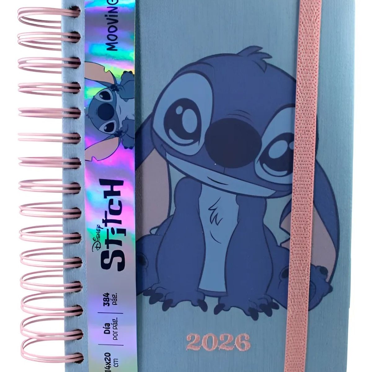 MOOVING - Agenda Diaria Espiral Mooving 2026 Stitch 14x20cm