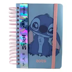 MOOVING - Agenda Diaria Espiral 2026 Stitch 14x20cm