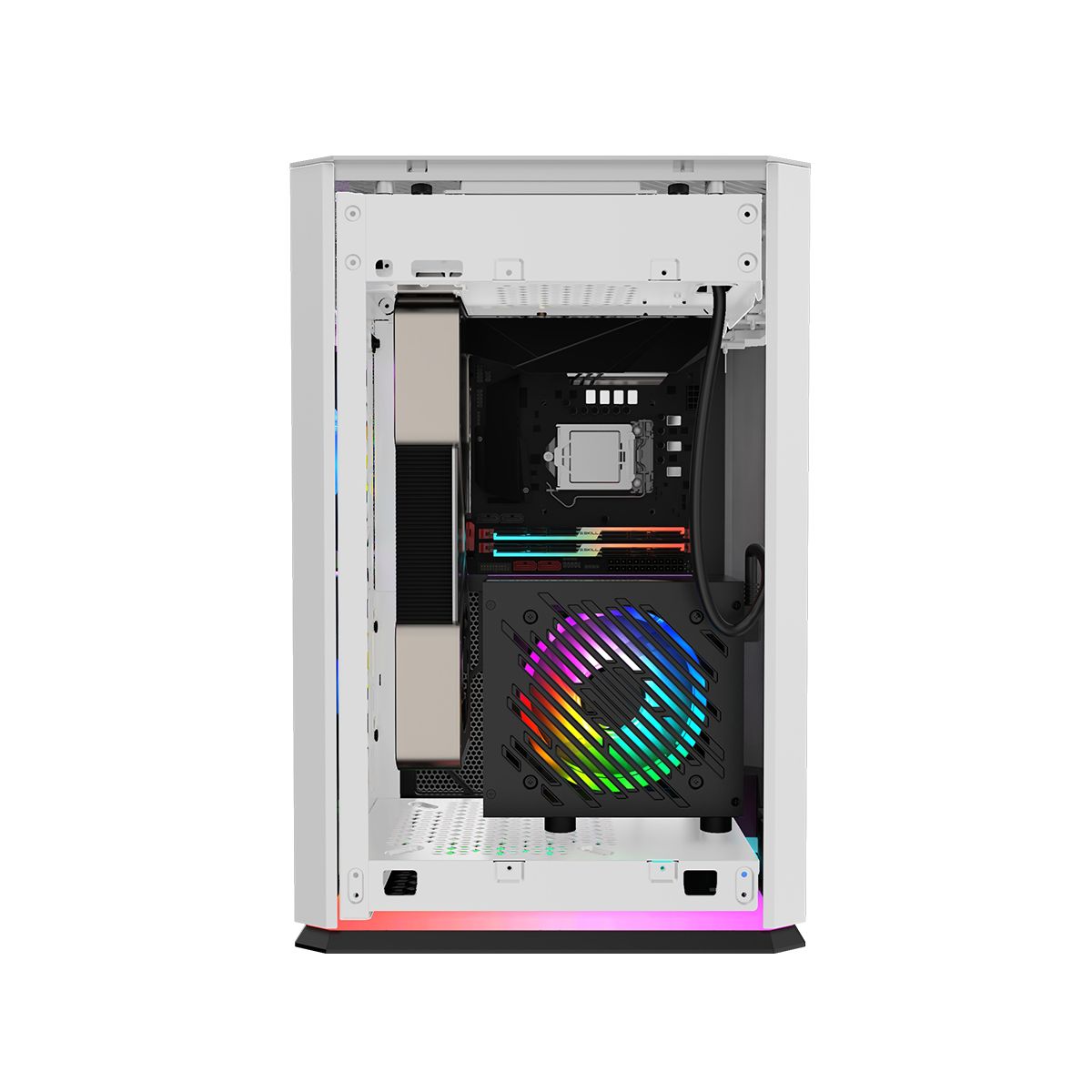 KRONOS - Gabinete Kronos Ophion Mini-ITX, 1 cooler, 3.0 USB – Blanco