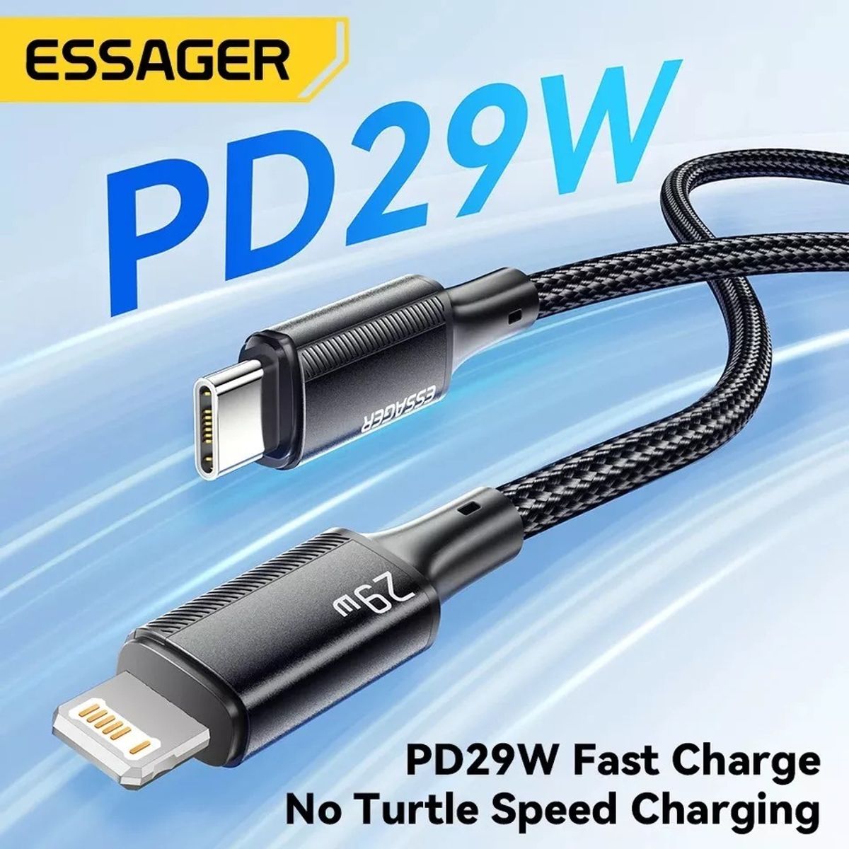 Cable TIPO C a Iphone Ligthing Carga y Datos 29W Essager, marca GENERICO - Foto 2