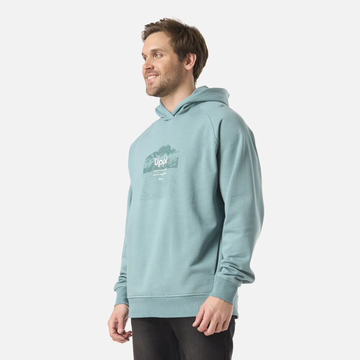LIPPI - Polerón Hombre Insigne Hoody Sweatshirt Front Print Turquesa Lippi