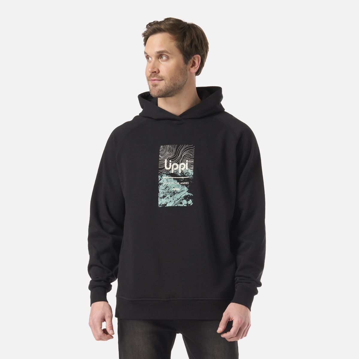 LIPPI - Polerón Hombre Insigne Hoody Sweatshirt Front Print Negro Lippi
