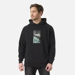 LIPPI - Polerón Hombre Insigne Hoody Sweatshirt Front Print Negro