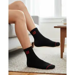 WILSON - Calcetines 5 Pack Hombre Quarter Reforzados Negro Talla 40 a 44