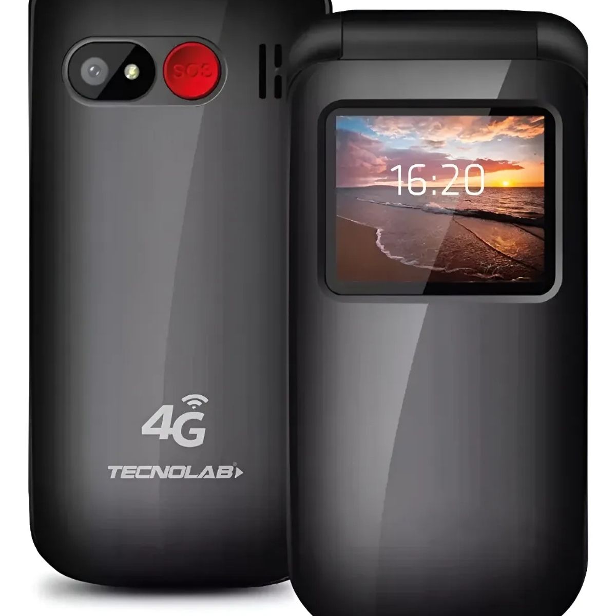 TECNOLAB - Celular Senior Adulto Mayor 4G Negro