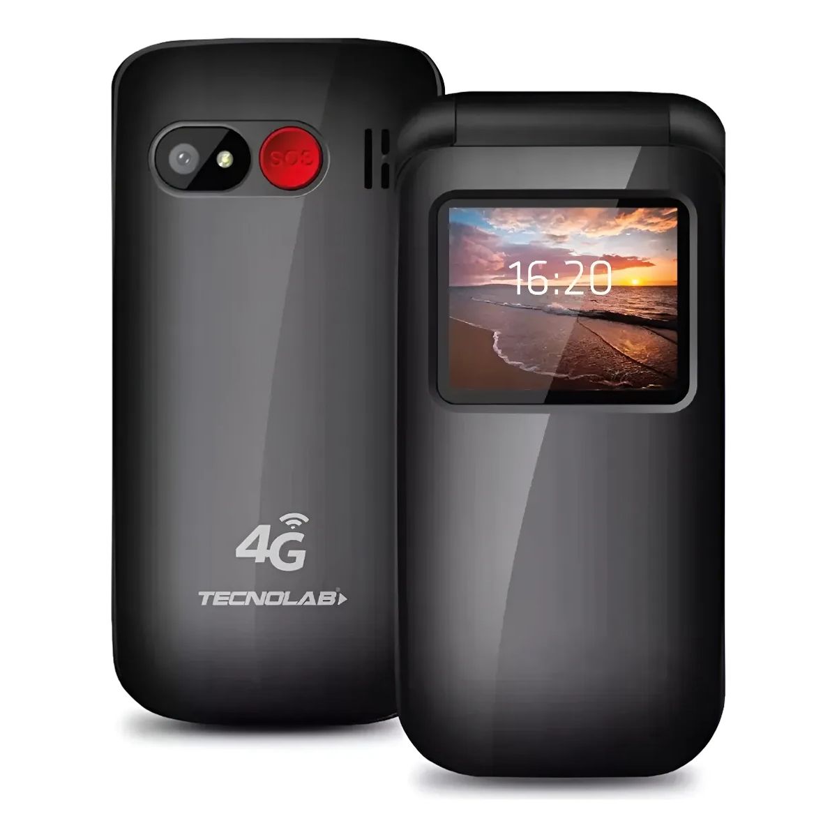 TECNOLAB - Celular Senior Adulto Mayor 4G Negro