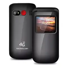 TECNOLAB - Celular Senior Adulto Mayor 4G Negro